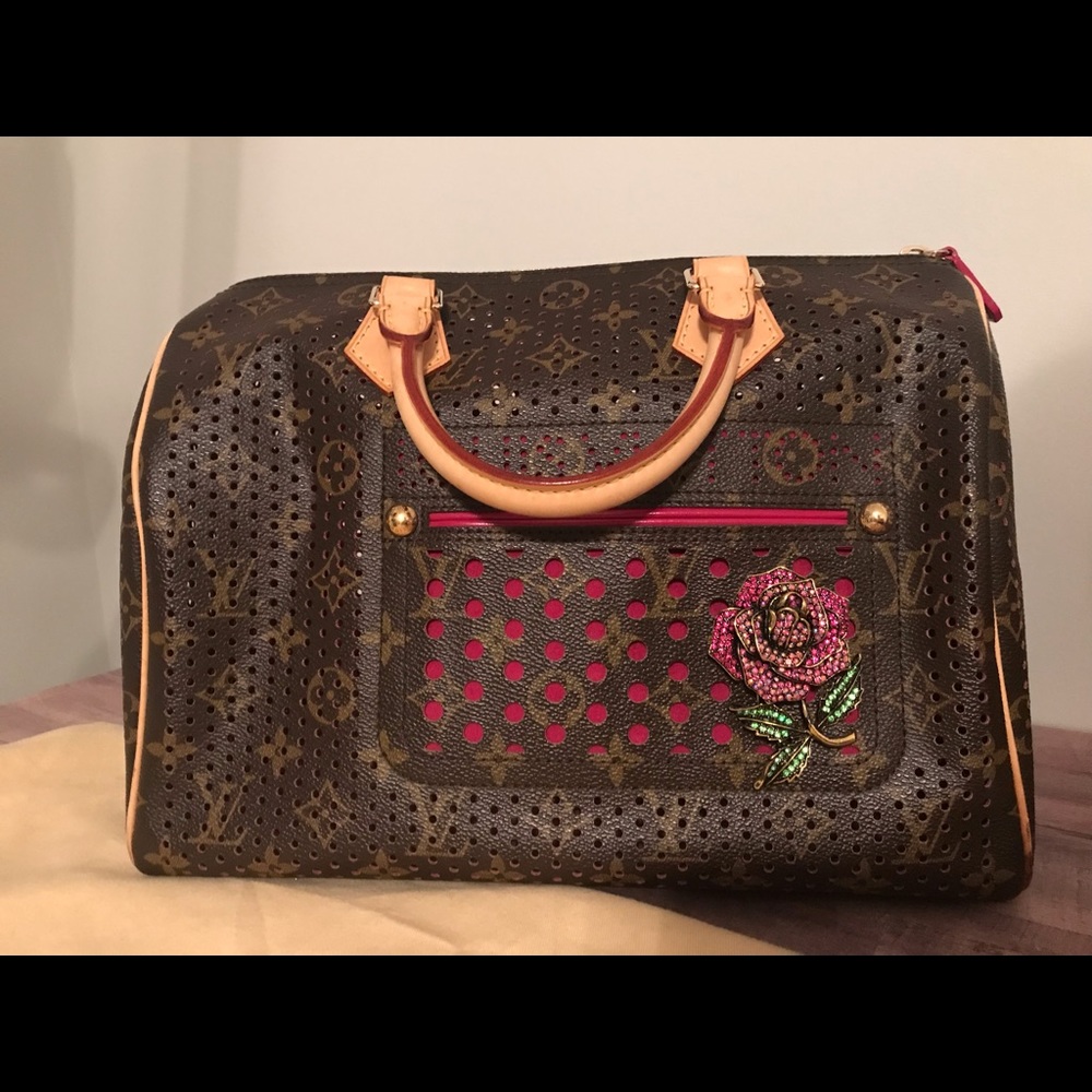 Louis Vuitton Fuchsia Perforated Speedy RARE🌷🌺🌷
